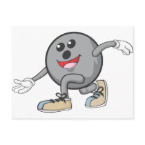 Cute Bowling Ball Player Post Cards