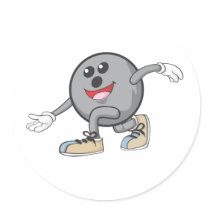 Cute Bowling Ball Player Sticker