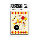 Cute Bowling Pin Birthday Postage postage