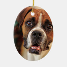 Cute Boxer Christmas Tree Ornaments