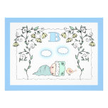 Cute Boy Baby shower Invites Baby and Bird