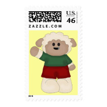 cute boy christmas sheep postage