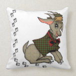 Cute Boy Goat with Jacket and Hat Pillow pillows