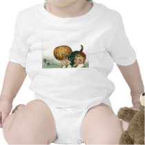Cute Boy Holding Cat and Pumpkin Halloween Kids Ts t-shirts