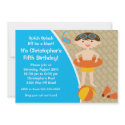 CUTE Boy Pool Party Birthday Invitation invitation