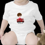 Cute, Boy with Fire Truck t-shirts