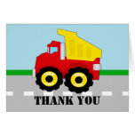 Cute Boy's Dump Truck Thank You Cards cards