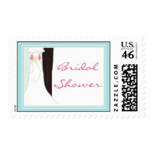 Cute Bridal Shower postage stamps