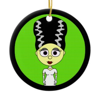Cute Bride of Frankenstein ornament