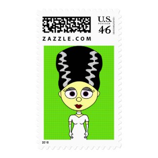 Cute Bride of Frankenstein stamp