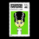 Cute Bride of Frankenstein Postage Stamps