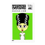 Cute Bride of Frankenstein Postage Stamps