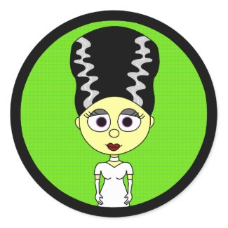 Cute Bride of Frankenstein sticker