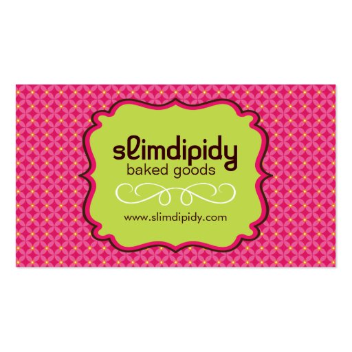 Cute, Bright and Whimsical Bakery Business Card (back side)
