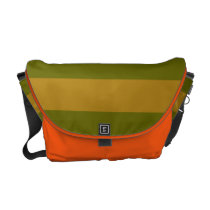 Cute Bright Orange and  Green striped  Bag Commuter Bag