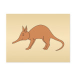 Cute Brown Aardvark Postcards