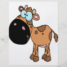 cute brown baby cow calf custom flyer
