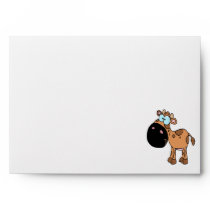 cute brown baby cow calf envelopes