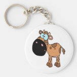 cute brown baby cow calf keychain
