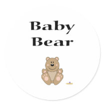 Cute Brown Bear Baby Bear stickers