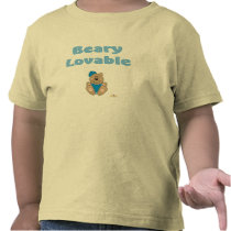 Cute Brown Bear Blue Baseball Cap Beary Lovable T Shirt