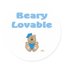 Cute Brown Bear Blue Sailor Hat Beary Lovable stickers by animalacres Cute Brown Bear Blue Sailor Hat Beary Lovable stickers