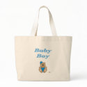 Cute Brown Bear Blue Silly Hat Baby Boy bags