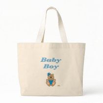 Cute Brown Bear Blue Silly Hat Baby Boy Tote Bag