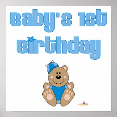 cute_brown_bear_blue_silly_hat_babys_1st