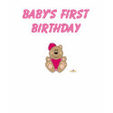 Cute Brown Bear Pink Baseball Cap Baby's First Bir t-shirts