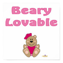 Cute Brown Bear Pink Sailor Hat Beary Lovable posters by animalacres Cute Brown Bear Pink Sailor Hat Beary Lovable posters