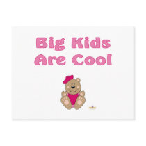 Cute Brown Bear Pink Sailor Hat Big Kids Are Cool postcards