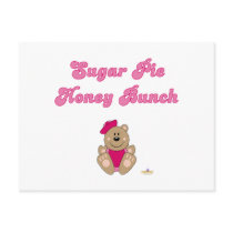 Cute Brown Bear Pink Sailor Hat Sugar Pie Honey Bu postcards by animalacres Cute Brown Bear Pink Sailor Hat Sugar Pie Honey Bu postcards