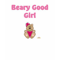 Cute Brown Bear Pink Silly Hat Beary Good Girl t-shirts by animalacres Cute Brown Bear Pink Silly Hat Beary Good Girl t-shirts