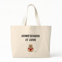 Cute Brown Bear Reading Homeschool Is Cool bags by animalacres Cute Brown Bear Reading Homeschool Is Cool bags