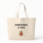 Cute Brown Bear Reading Homeschool Is Cool bags