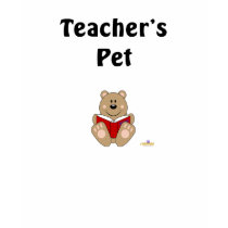 Cute Brown Bear Reading Teacher's Pet t-shirts