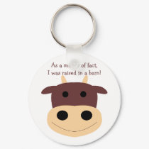 Cute brown cow keychain