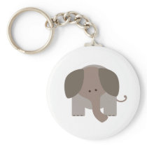 Cute Brown Elephant Keychain