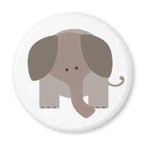 Cute Brown Elephant Magnets
