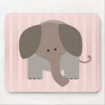 Cute Brown Elephant Mousepads
