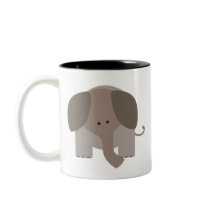 Cute Brown Elephant Coffee Mugs
