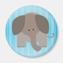 Cute Brown Elephant Refrigerator Magnet