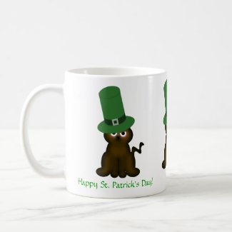 Cute Brown Kitty St. Patricks Day Mug mug