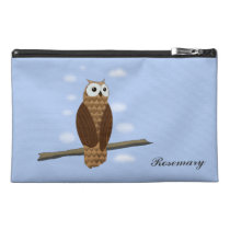 Cute Brown Owl Blue Sky Travel Bag Travel Accessory Bag at  Zazzle