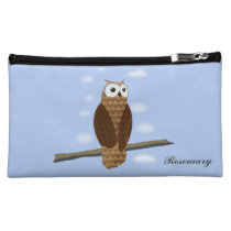 Cute Brown Owl Cute Brown Owl Medium Cosmetic Bag at Zazzle
