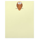 Cute Brown Owl letterhead