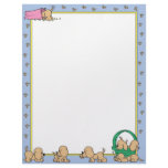 Cute Brown Puppies Personalized Letterhead