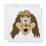 Cute Brown Shaggy Dog. Personalized Invitations