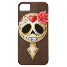 Cute Brown Sugar Skull Case For The iPhone 5